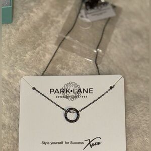 Park Lane Black Circle Pendant Necklace NEW!
